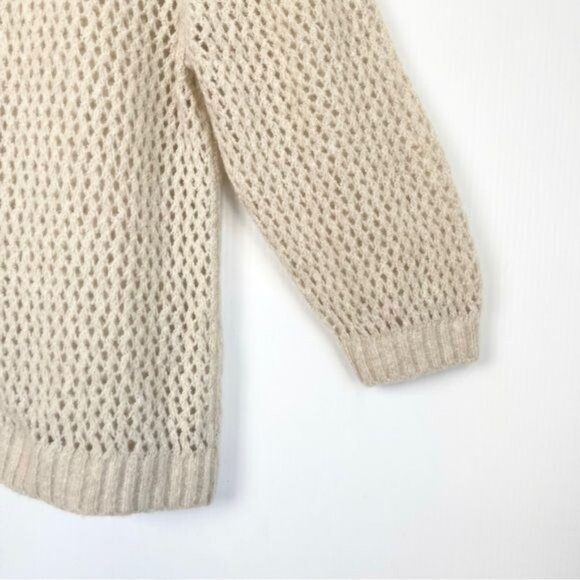 Babaton Aritzia Antiqua knit mesh wool top tan Oyster color Small - Picture 6 of 10